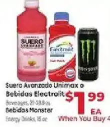 Supermercado El Rancho Suero Avanzado Unimax & Bebidas Electrolit offer