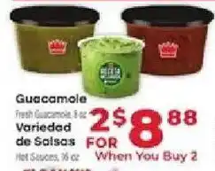 Supermercado El Rancho Guacamole Fresh Guacamole, 8 oz Variedad de Salsas Hot Sauces, 16 oz offer