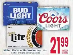Jewel-Osco Miller, Coors or Budweiser offer