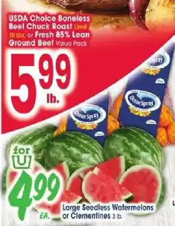 Jewel-Osco Ocean Spray Large Seedless Watermelons or Clementines offer