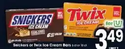 Jewel-Osco Snickers or Twix Ice Cream Bars offer