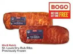 Winn Dixie Swift St. Louis Dry Rub Ribs offer