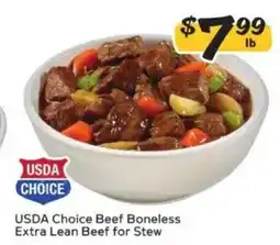 Winn Dixie Usda Choice Beef Boneless Extra Lean Beef For Stew offer
