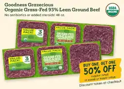 Sprouts Farmers Market Goodness Grazecious Organic Grass-Fed Ground Beef offer