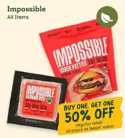 Sprouts Farmers Market Impossible all items offer