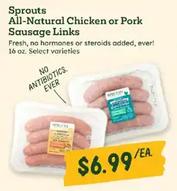 Sprouts Farmers Market Sprouts all-natural chicken or pork sausage links offer