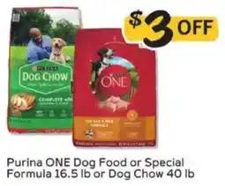 Winn Dixie Purina ONE Dog Food or Special Formula offer