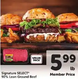 Safeway Signature Select 90% Lean Ground Beef offer