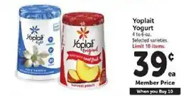 Safeway Yoplait Yogurt offer