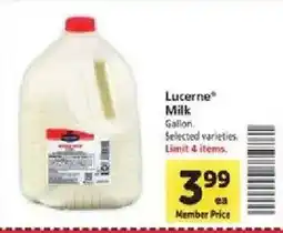 Safeway Lucerne milk offer