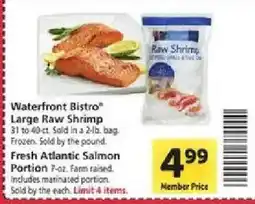 Safeway Waterfront Bistro large raw shrimp offer