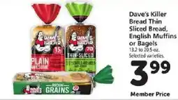 Safeway Dave's Killer Bread Thin Sliced Bread, English Muffins or Bagels offer