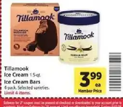 Safeway Tillamook ice cream bars offer