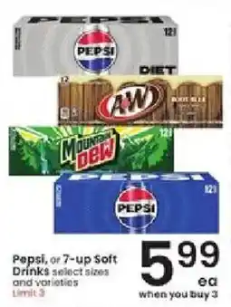 Albertsons Pepsi, or 7-up Soft Drinks select sizes and varieties offer