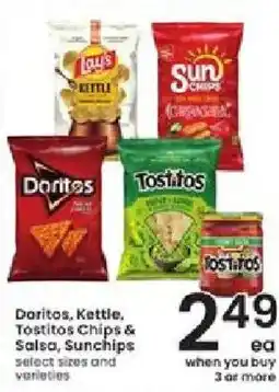 Albertsons Doritos, Kettle, Tostitos Chips & Salsa, Sunchips offer