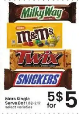 Albertsons Mars Single Serve Bar offer
