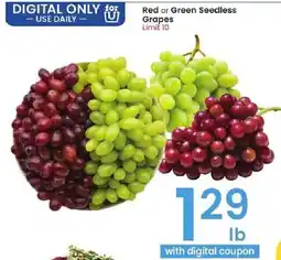 Albertsons Red or Green Seedless Grapes offer