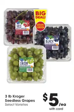 Smith's Kroger Seedless Grapes offer