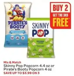 Winn Dixie Skinny Pop Popcorn or Pirate's Booty Popcorn offer