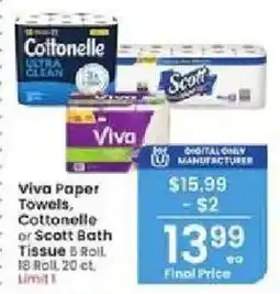 Albertsons Viva Paper Towels: Cottonelle or Scott Bath Tissue offer