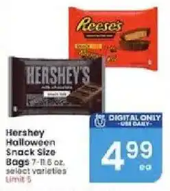 Albertsons Hershey Halloween Snack Size Bags offer