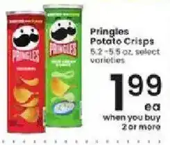 Albertsons Pringles Potato Crisps offer