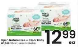 Albertsons Open Nature Free or Clear Baby Wipes offer
