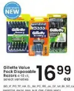 Albertsons Gillette Value Pack Disposable Razors offer