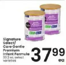 Albertsons Signature Select Care Gentle Premium Infant Formula offer