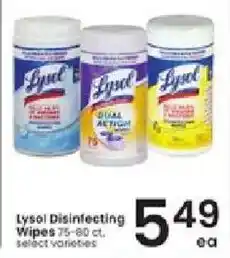 Albertsons Lysol Disinfecting Wipes offer