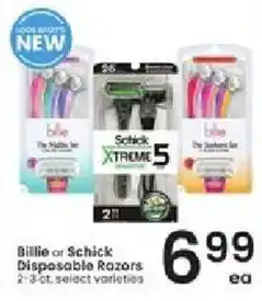 Albertsons Billie or Schick Disposable Razors offer