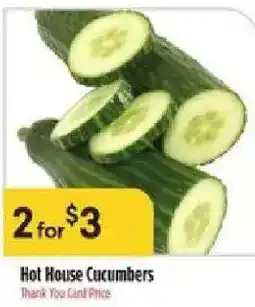 Bashas' Hot House Cucumbers offer