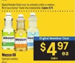 Bashas' Wesson Oil offer