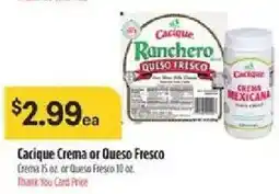 Bashas' Cacique Crema or Queso Fresco offer