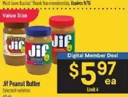 Bashas' Jif Peanut Butter offer