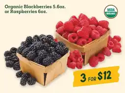 Sprouts Farmers Market Organic Blackberries or Raspberries offer