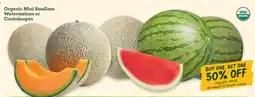 Sprouts Farmers Market Organic Mini Seedless Watermelons or Cantaloupes offer