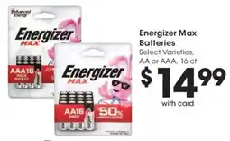 Smith's Energizer Max Batteries offer