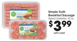 Smith's Simple Truth Breakfast Sausage offer