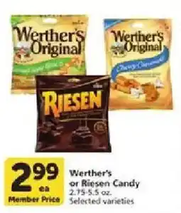 Vons Werther's or Riesen Candy offer