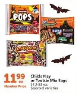 Vons Childs Play or Tootsie Mix Bags offer