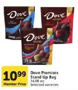 Vons Dove Promises Stand Up Bag offer