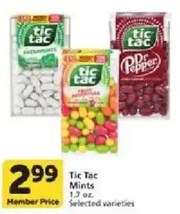 Vons Tic Tac Mints offer