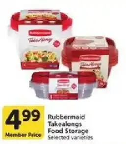 Vons Rubbermaid Takealongs Food Storage offer