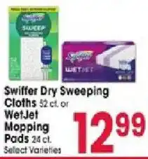 Jewel-Osco Swiffer Dry Sweeping Cloths or WetJet Mopping Pads offer