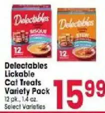 Jewel-Osco Delectables lickable cat treats offer