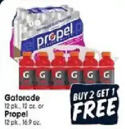 Jewel-Osco Gatorade or Propel offer