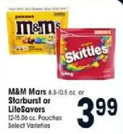 Jewel-Osco M&M Mars or Starburst or LifeSavers offer
