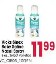Jewel-Osco Vicks Sinex Baby Saline Nasal Spray offer
