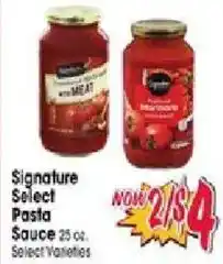 Jewel-Osco Signature Select Pasta Sauce offer